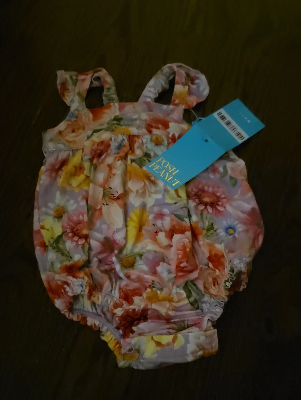 Posh Peanut Floral Romper in Pink, Yellow, Green